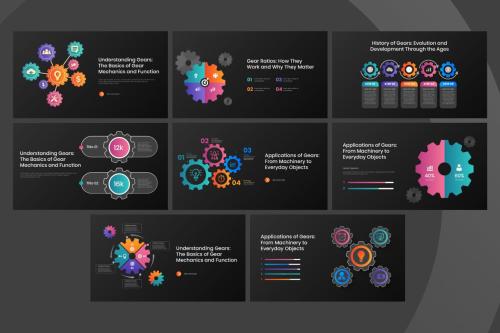 Gear Infographic Asset Illustrator