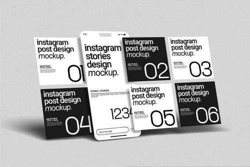 Instagram Post and Stories Mockup