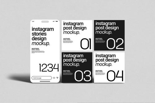 Instagram Post and Stories Mockup