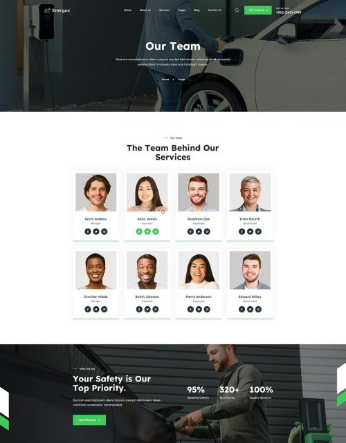 Energox | EV Charging Station PSD Template