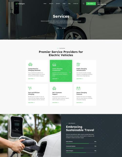 Energox | EV Charging Station PSD Template