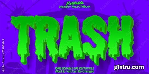 Vector Text Effect Editable Alphabet 48 25xAI