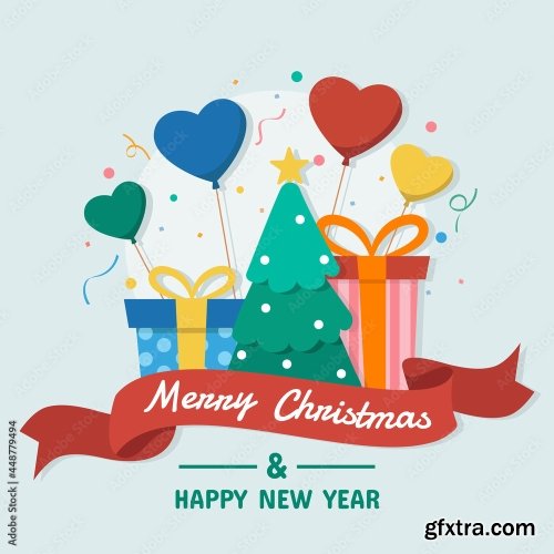 Celebration Merry Christmas And Happy New Year Concept 13xAI