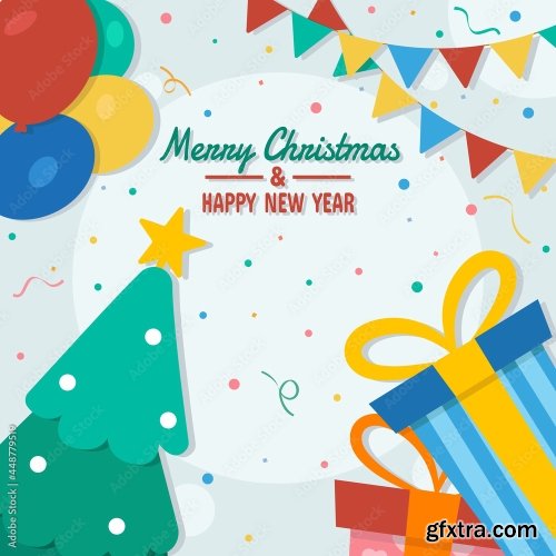 Celebration Merry Christmas And Happy New Year Concept 13xAI