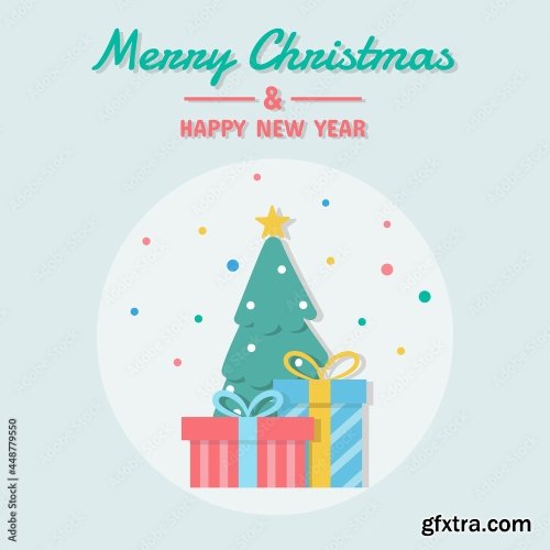 Celebration Merry Christmas And Happy New Year Concept 13xAI