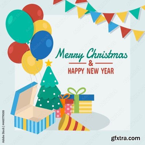 Celebration Merry Christmas And Happy New Year Concept 13xAI