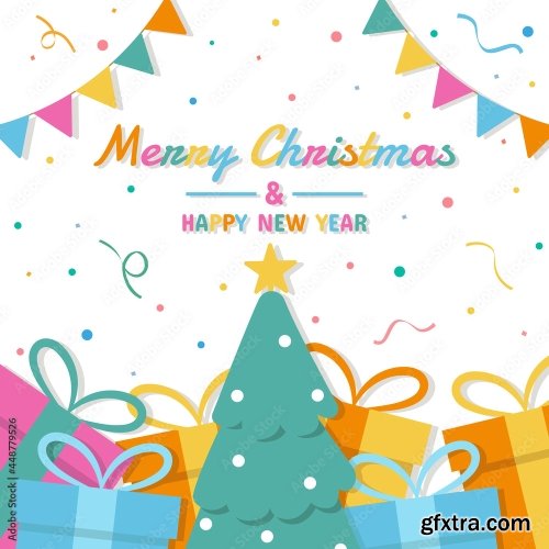 Celebration Merry Christmas And Happy New Year Concept 13xAI