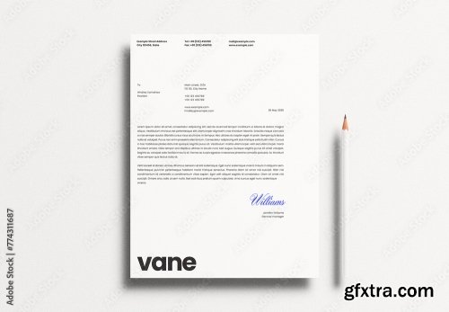 Letterhead Letter Pencil Mockup 2 10xPSD