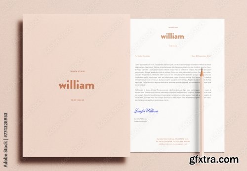 Letterhead Letter Pencil Mockup 2 10xPSD