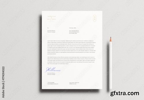 Letterhead Letter Pencil Mockup 2 10xPSD