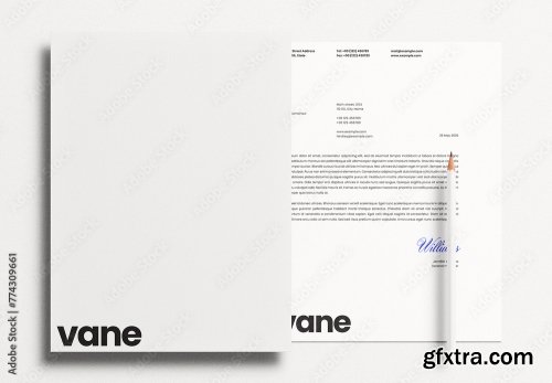 Letterhead Letter Pencil Mockup 2 10xPSD