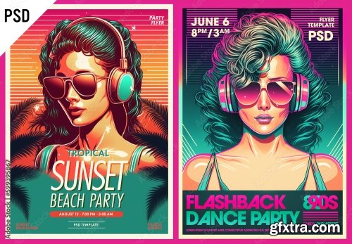 Music Dj And Nightclub Flyer 1 10xPSD