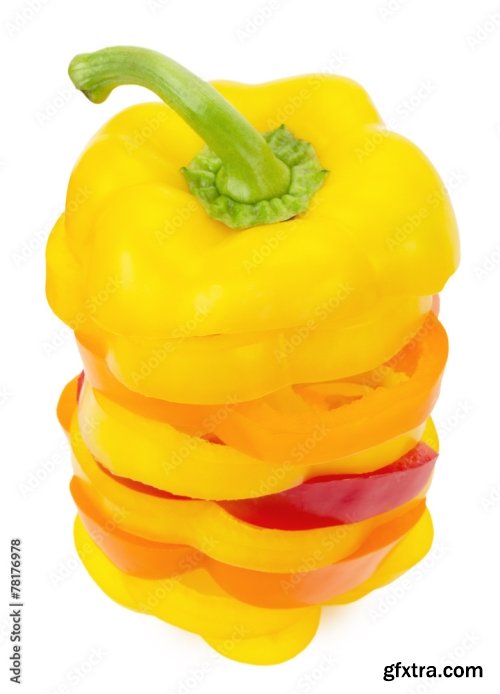 Yellow Pepper Isolated On A White Background 2 18xJPEG