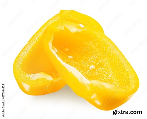 Yellow Pepper Isolated On A White Background 2 18xJPEG