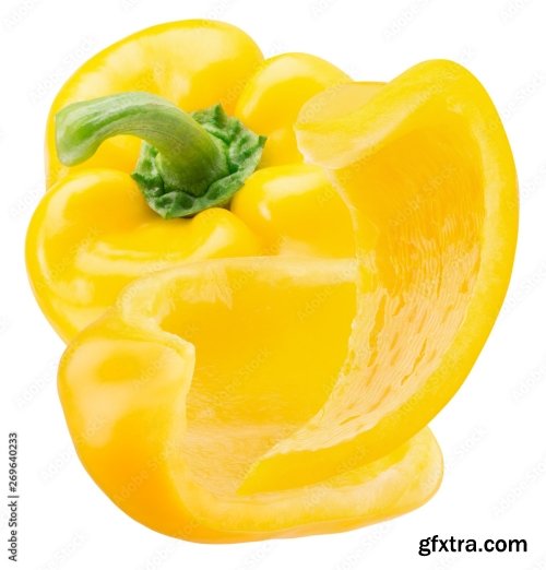 Yellow Pepper Isolated On A White Background 2 18xJPEG