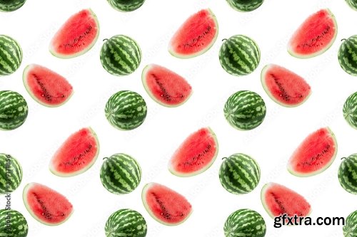 Watermelon Isolated On A White Background 24xJPEG