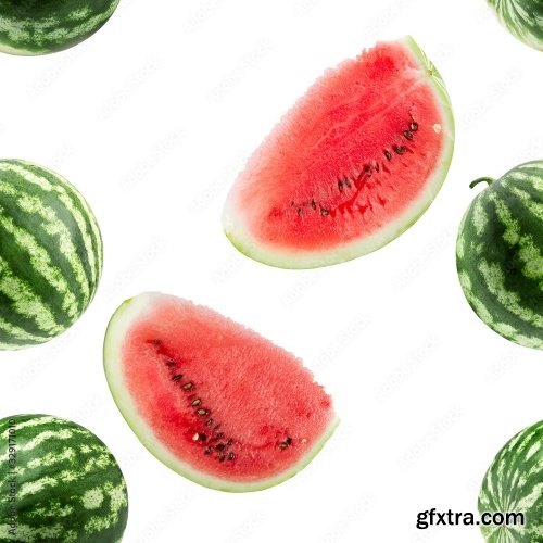 Watermelon Isolated On A White Background 24xJPEG