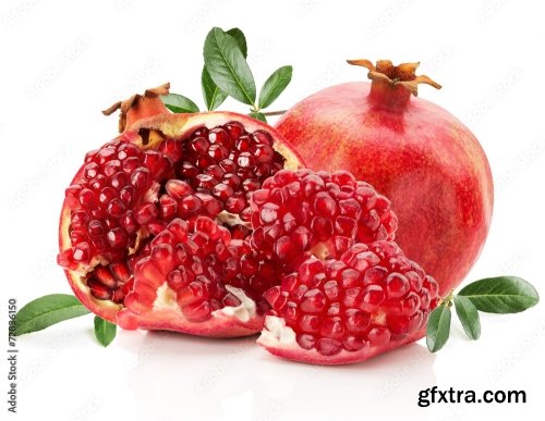 Pomegranate Isolated On A White Background 4 21xJPEG