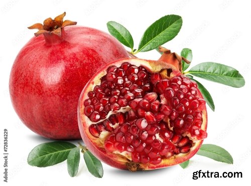 Pomegranate Isolated On A White Background 4 21xJPEG