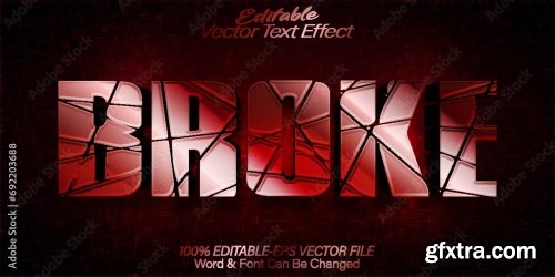 Vector Text Effect Editable Alphabet 7 20xAI