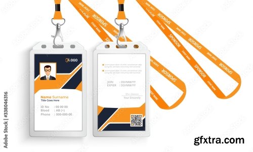 Corporate Id Card With Lanyard Set 2 20xAI