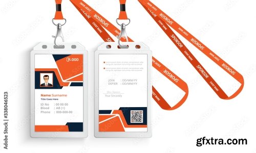 Corporate Id Card With Lanyard Set 2 20xAI