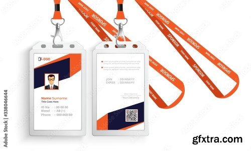 Corporate Id Card With Lanyard Set 2 20xAI