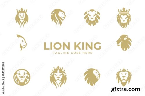 Lion King Logo Vector Template 6xAI