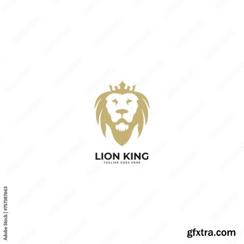 Lion King Logo Vector Template 6xAI