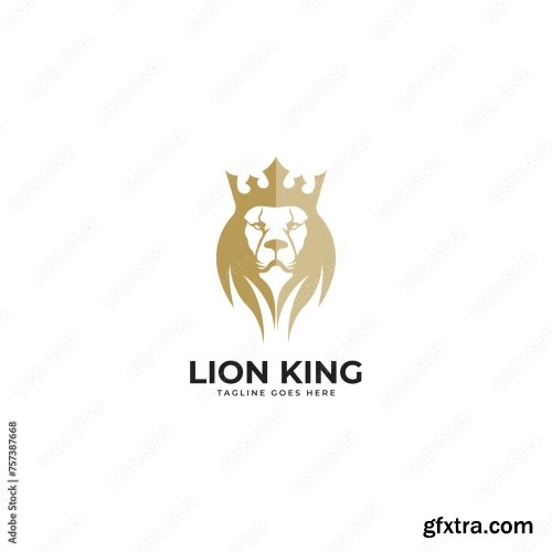 Lion King Logo Vector Template 6xAI