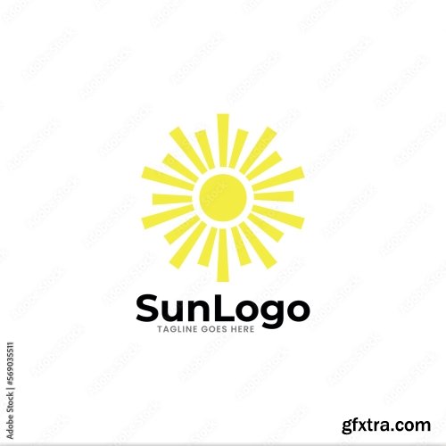 Sun Logo Icon Vector Template 6xAI