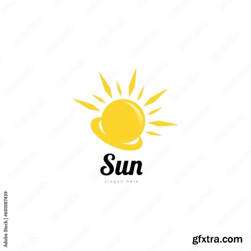 Sun Logo Icon Vector Template 6xAI