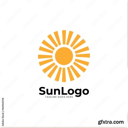 Sun Logo Icon Vector Template 6xAI