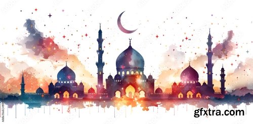 A Flat Illustration Of Ramadan 6x