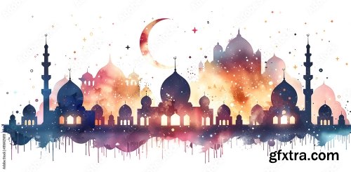 A Flat Illustration Of Ramadan 6x