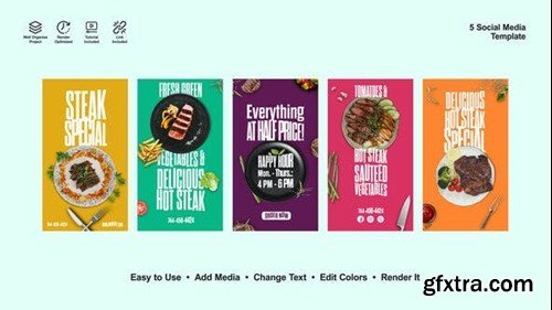 Videohive Instagram Restaurant Stories 52647837