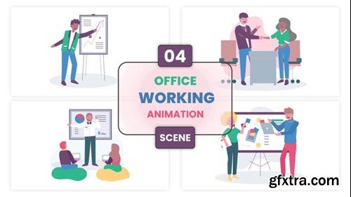 Videohive Office Working Concept Illustration Scene 52647400