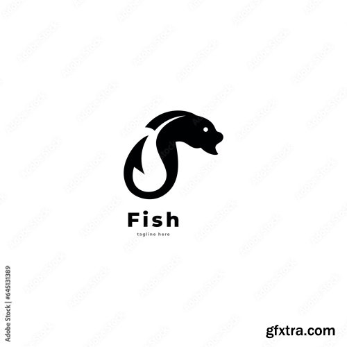 Fish Logo Vector Template 6xAI