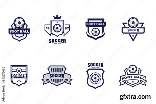 Football Design Logo Vector Template 6xAI