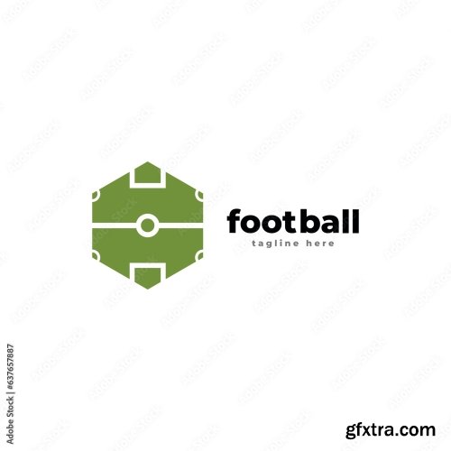 Football Design Logo Vector Template 6xAI