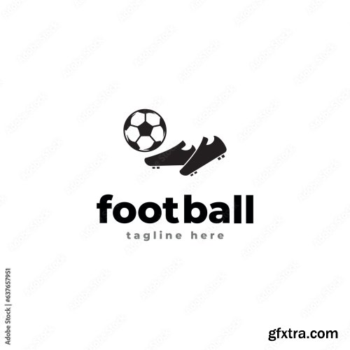 Football Design Logo Vector Template 6xAI