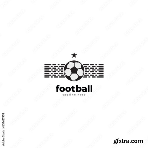 Football Design Logo Vector Template 6xAI