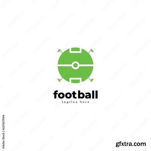 Football Design Logo Vector Template 6xAI