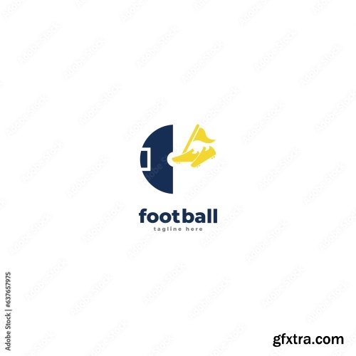 Football Design Logo Vector Template 6xAI