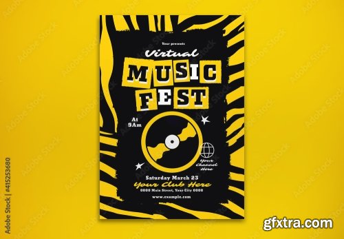 Music Dj And Nightclub Flyer 28 19xPSD