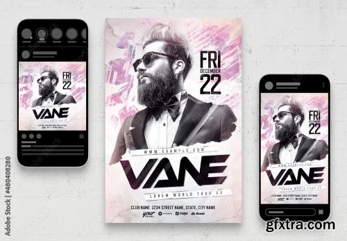 Music Dj And Nightclub Flyer 28 19xPSD