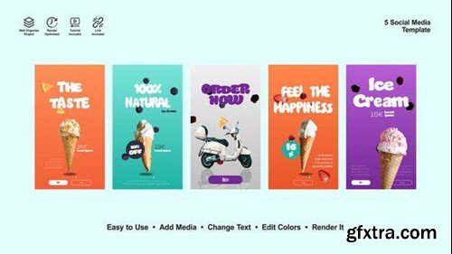 Videohive Ice Cream Instagram Stories 52647976