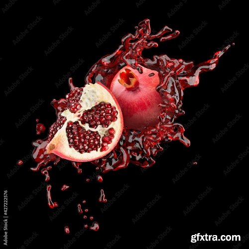 Pomegranate Isolated On A White Background 16xJPEG