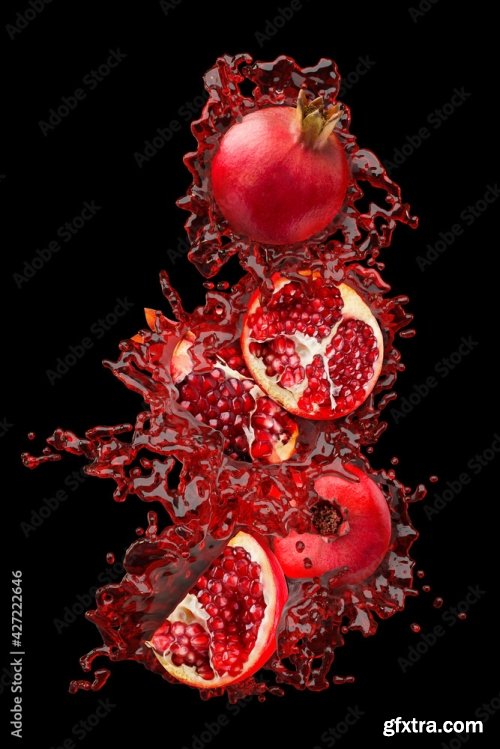 Pomegranate Isolated On A White Background 16xJPEG