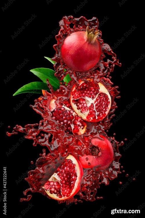 Pomegranate Isolated On A White Background 16xJPEG